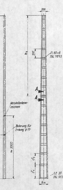 Einsetz-Rahmenflachmast nach DR-M 25-22.120