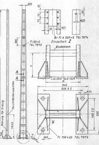 Foto: Flachmast der DR